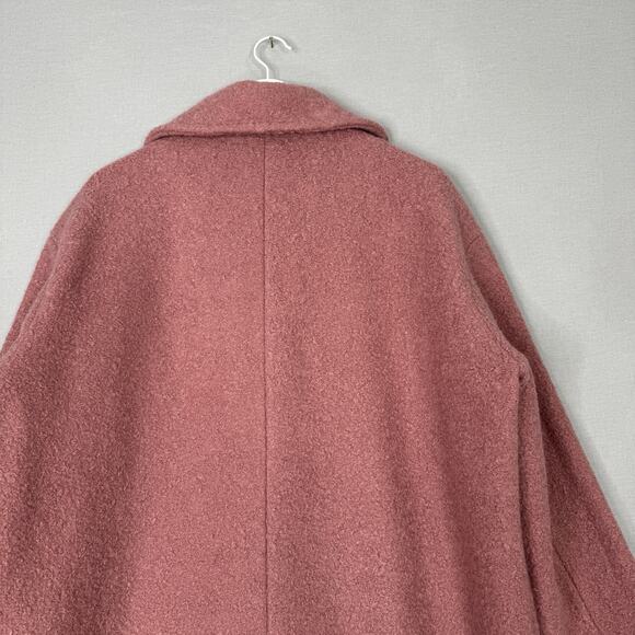 Primark x Rita Ora Womens Jacket S Pink Bounce Double Breasted Coat Long Line - Picture 10 of 15